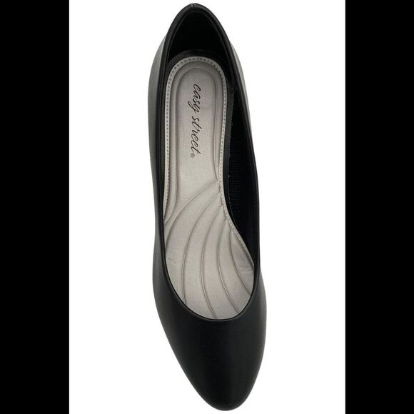 Easy Street Women's Ballari Pump Black Leather - Wide - Picture 2 of 3